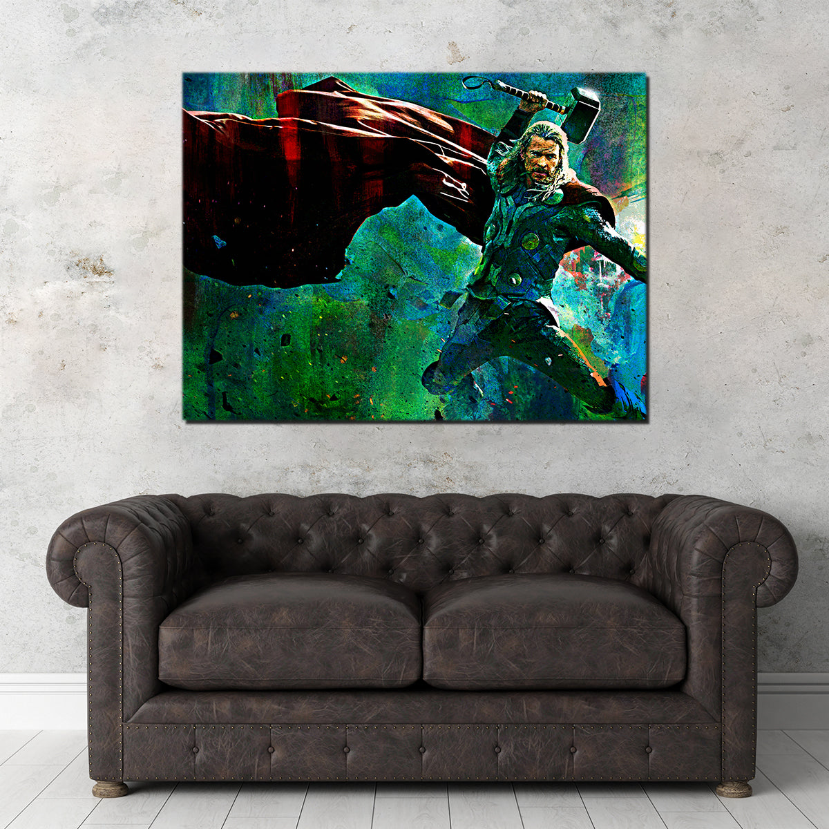 Thor & Hammer Wall Art
