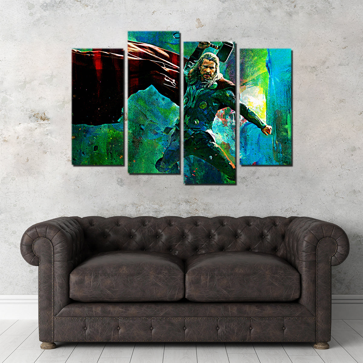 Thor & Hammer Wall Art