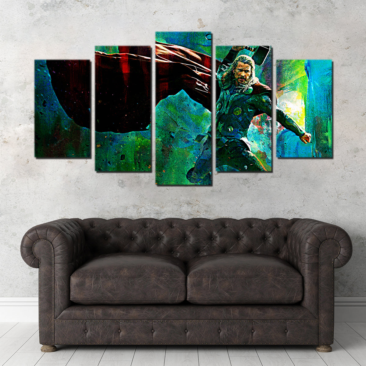Thor & Hammer Wall Art