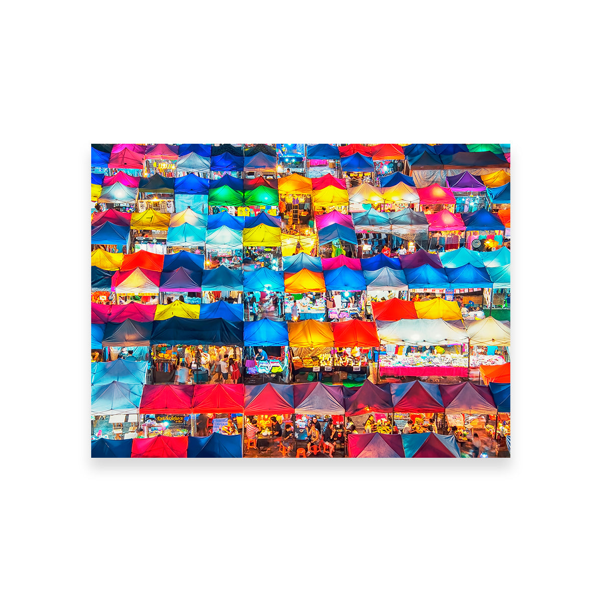 Train Night Market Wall Art