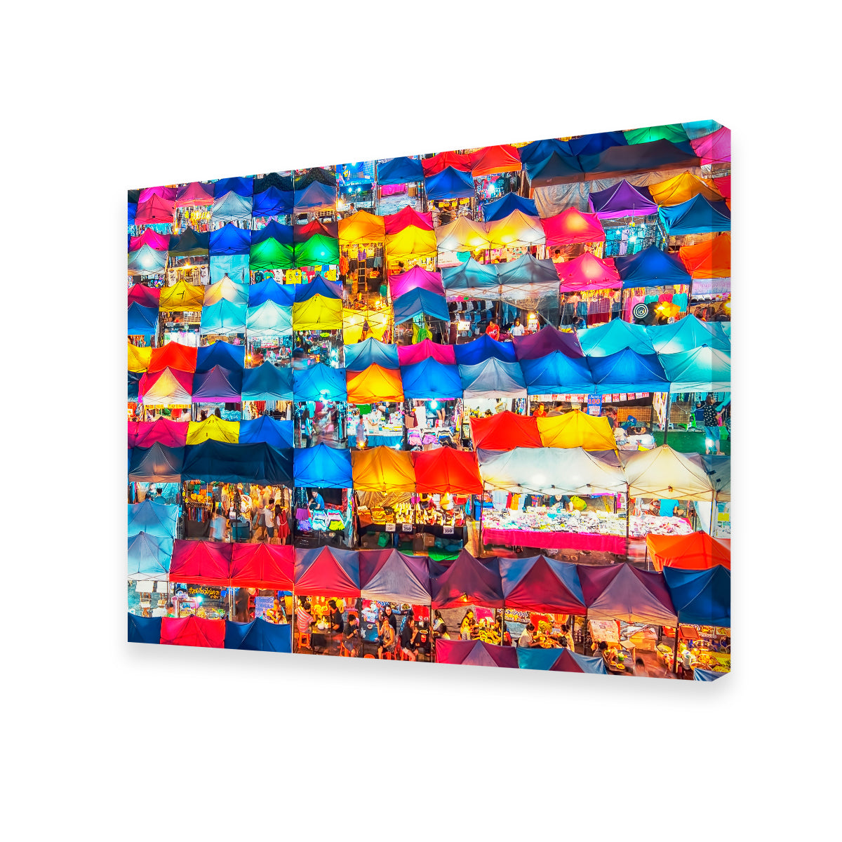 Train Night Market Wall Art