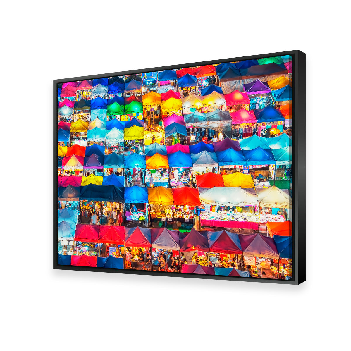 Train Night Market Wall Art
