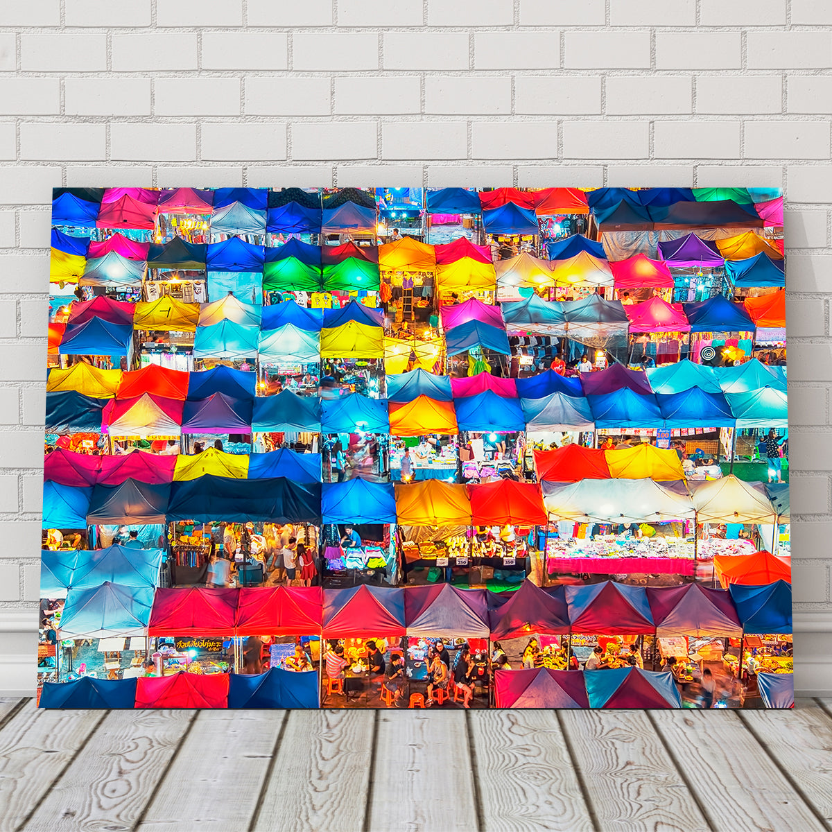 Train Night Market Wall Art