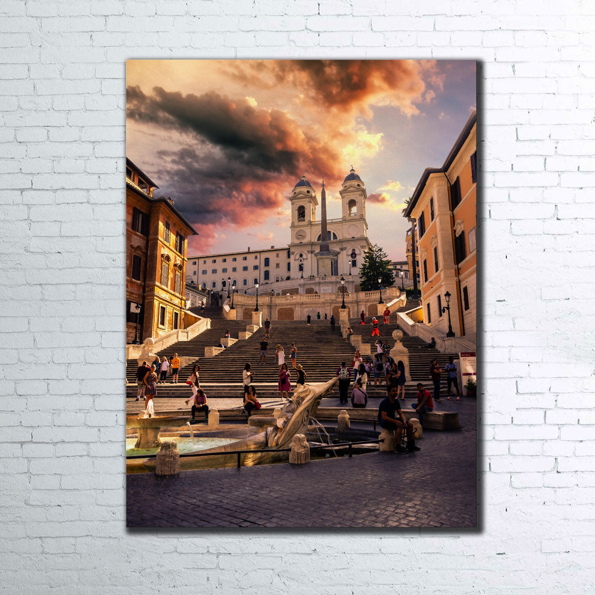Trinità dei Monti and Piazza di Spagna Wall Art