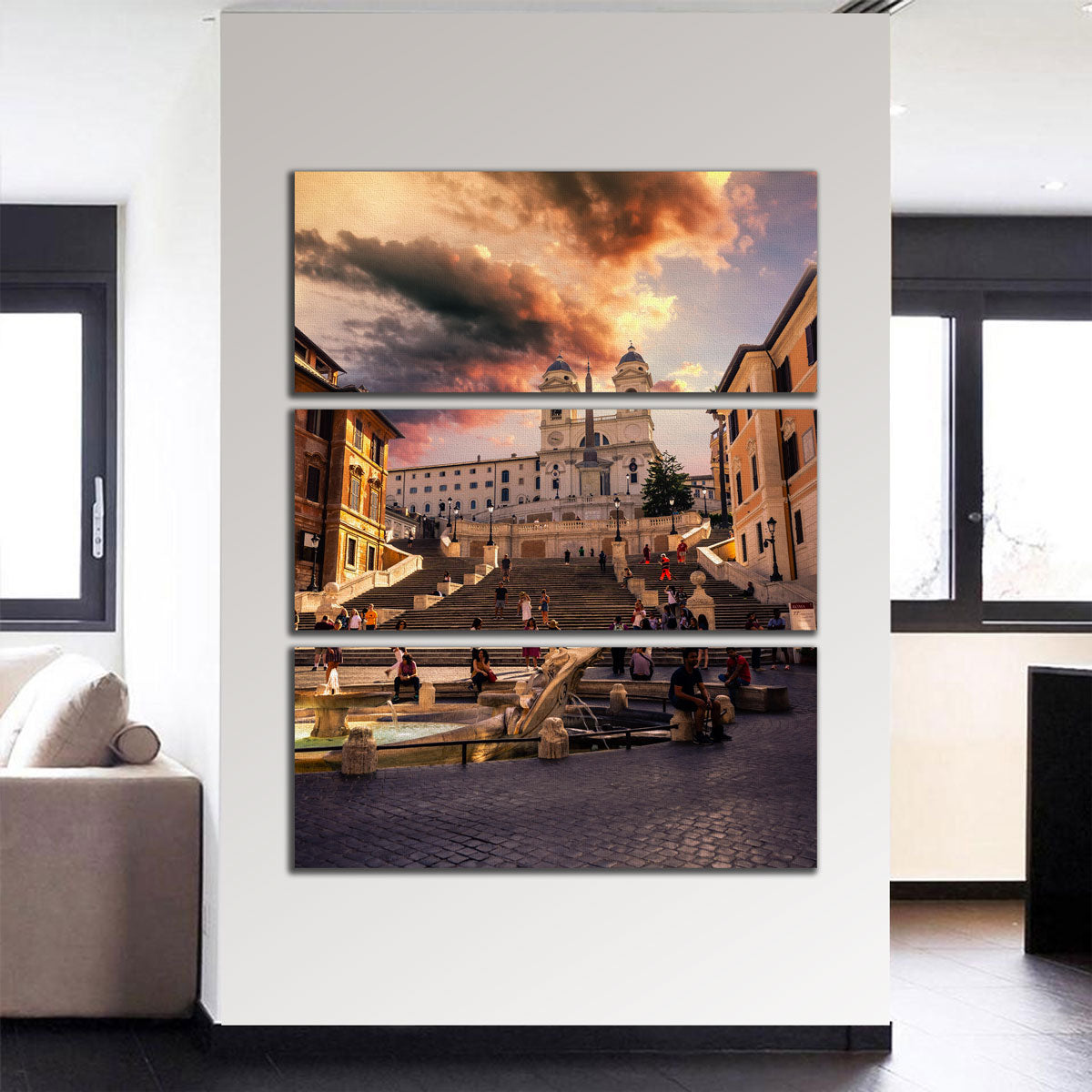 Trinità dei Monti and Piazza di Spagna Wall Art