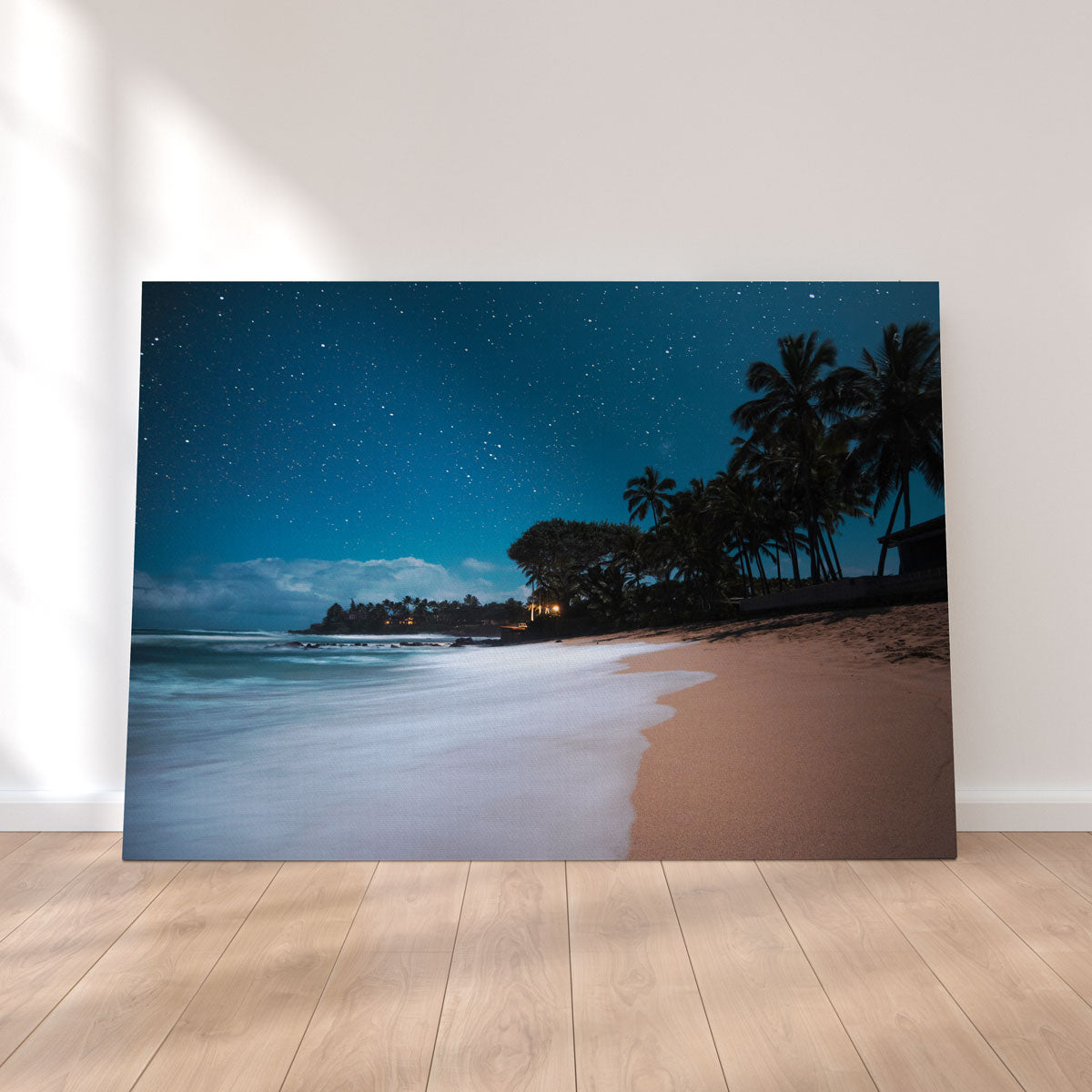 Tropical Beach Night Wall Art