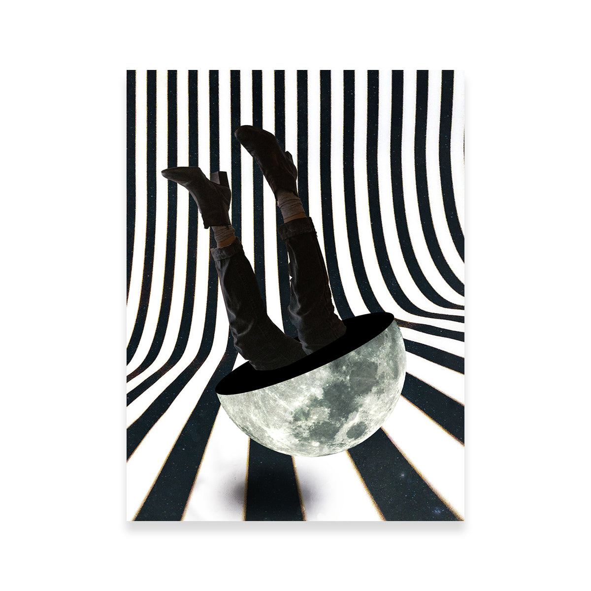 Upside Down Moon Dark Moon Wall Art