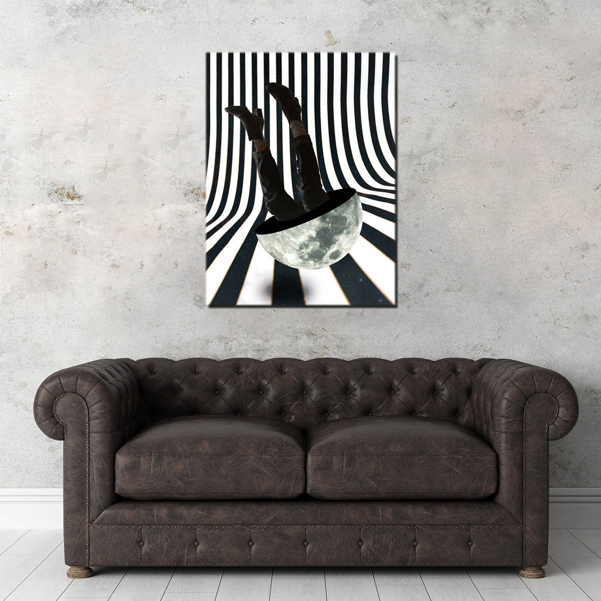 Upside Down Moon Dark Moon Wall Art