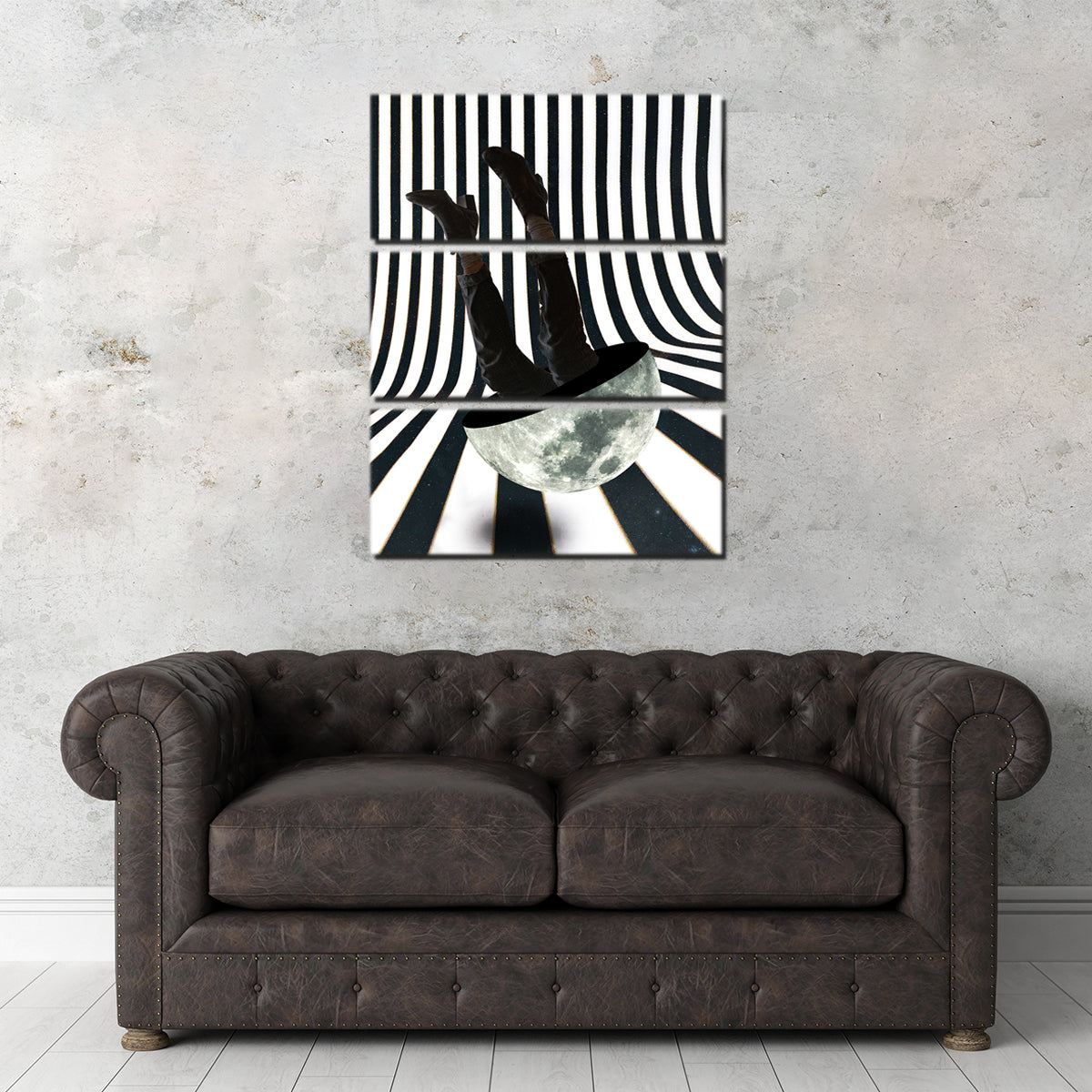 Upside Down Moon Dark Moon Wall Art