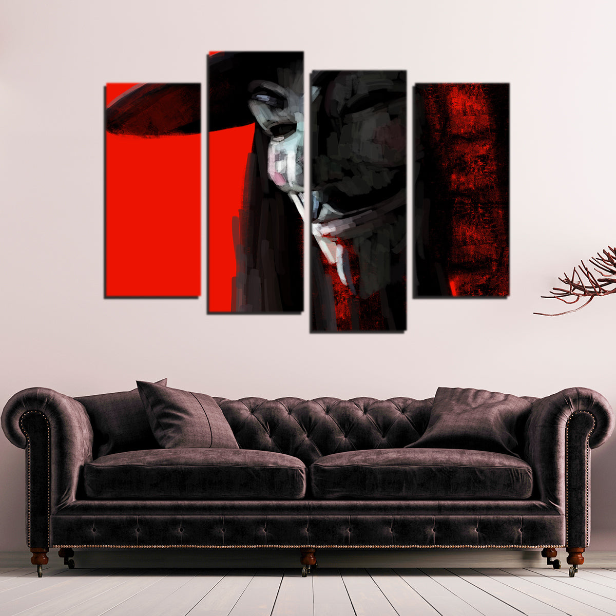 V In Abstract Wall Art