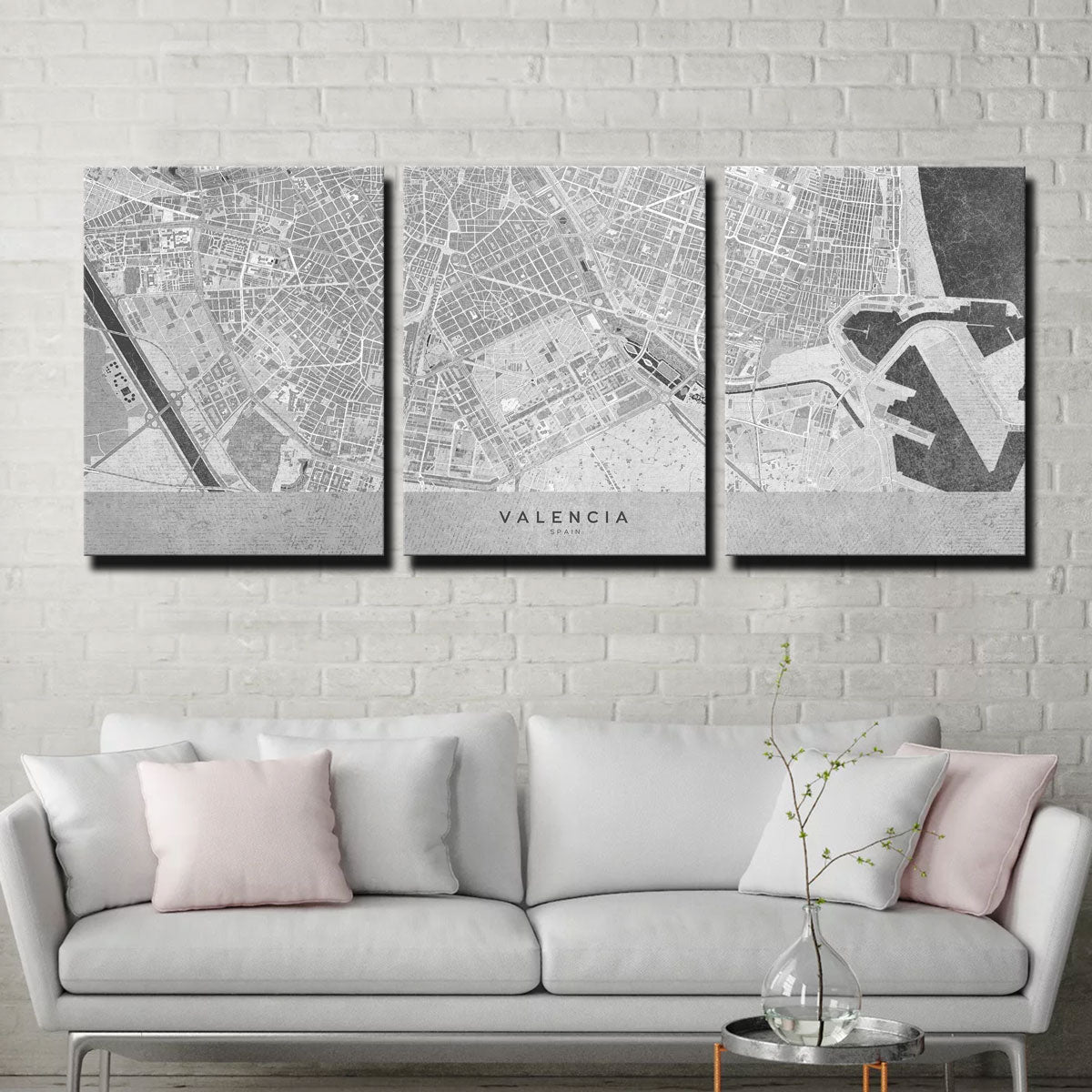 Valencia Map 2 Wall Art