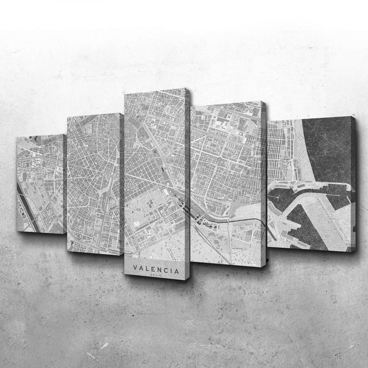 Valencia Map 2 Wall Art