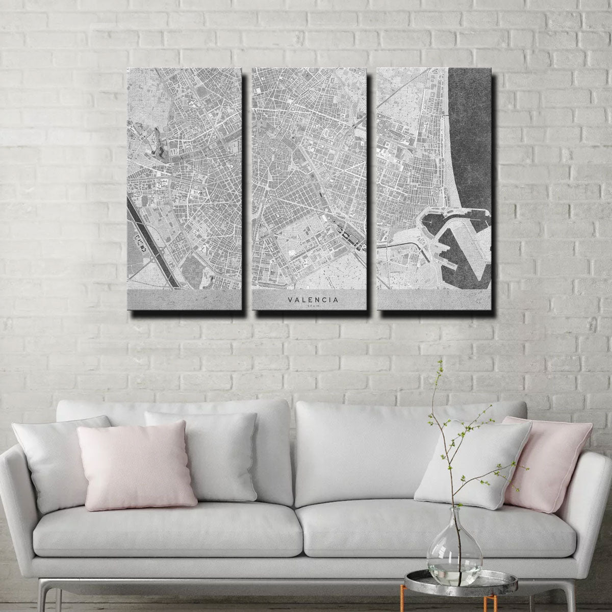 Valencia Map 2 Wall Art