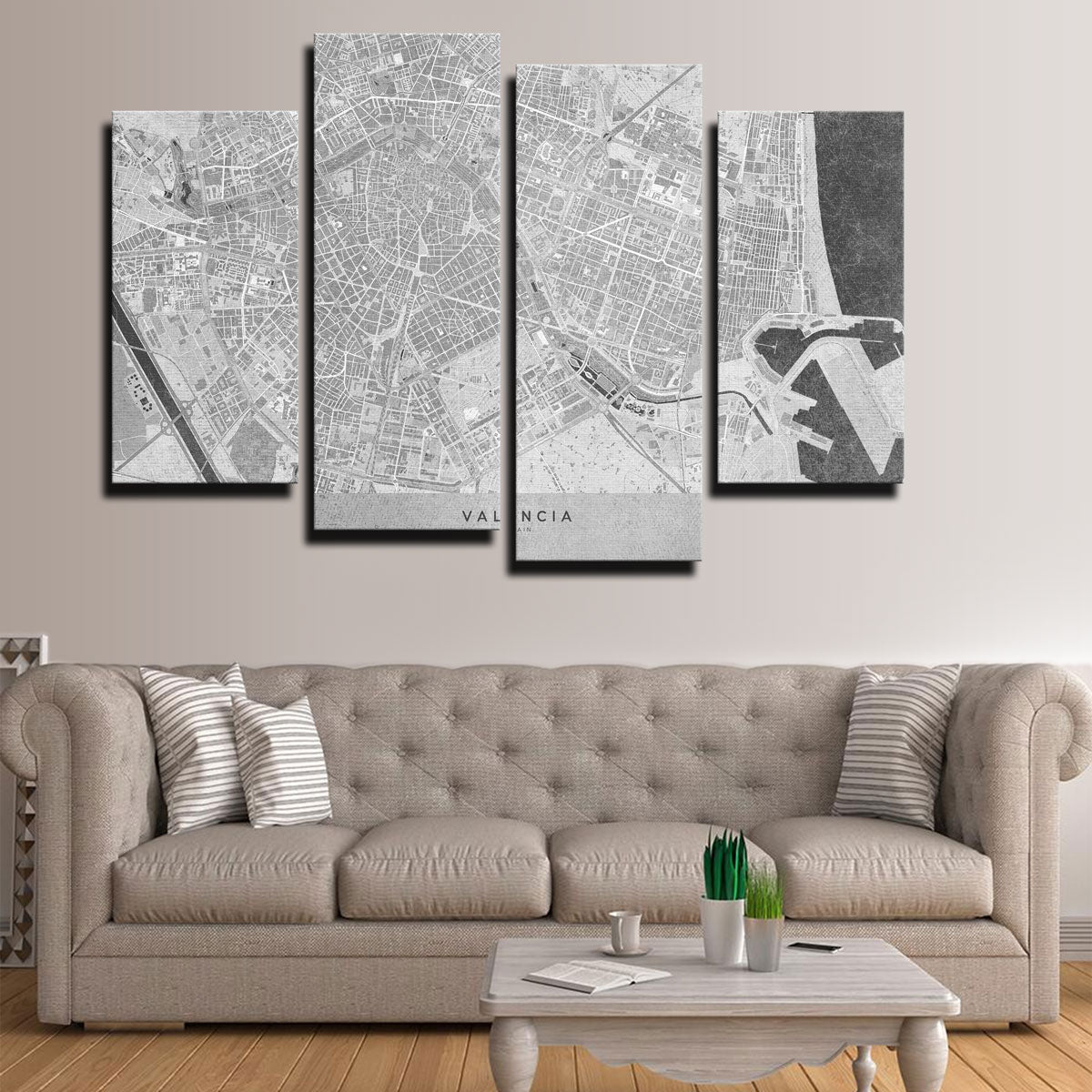Valencia Map 2 Wall Art