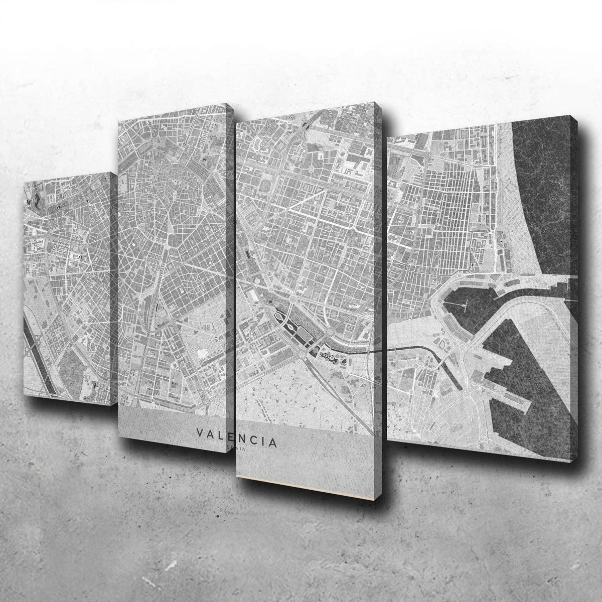 Valencia Map 2 Wall Art