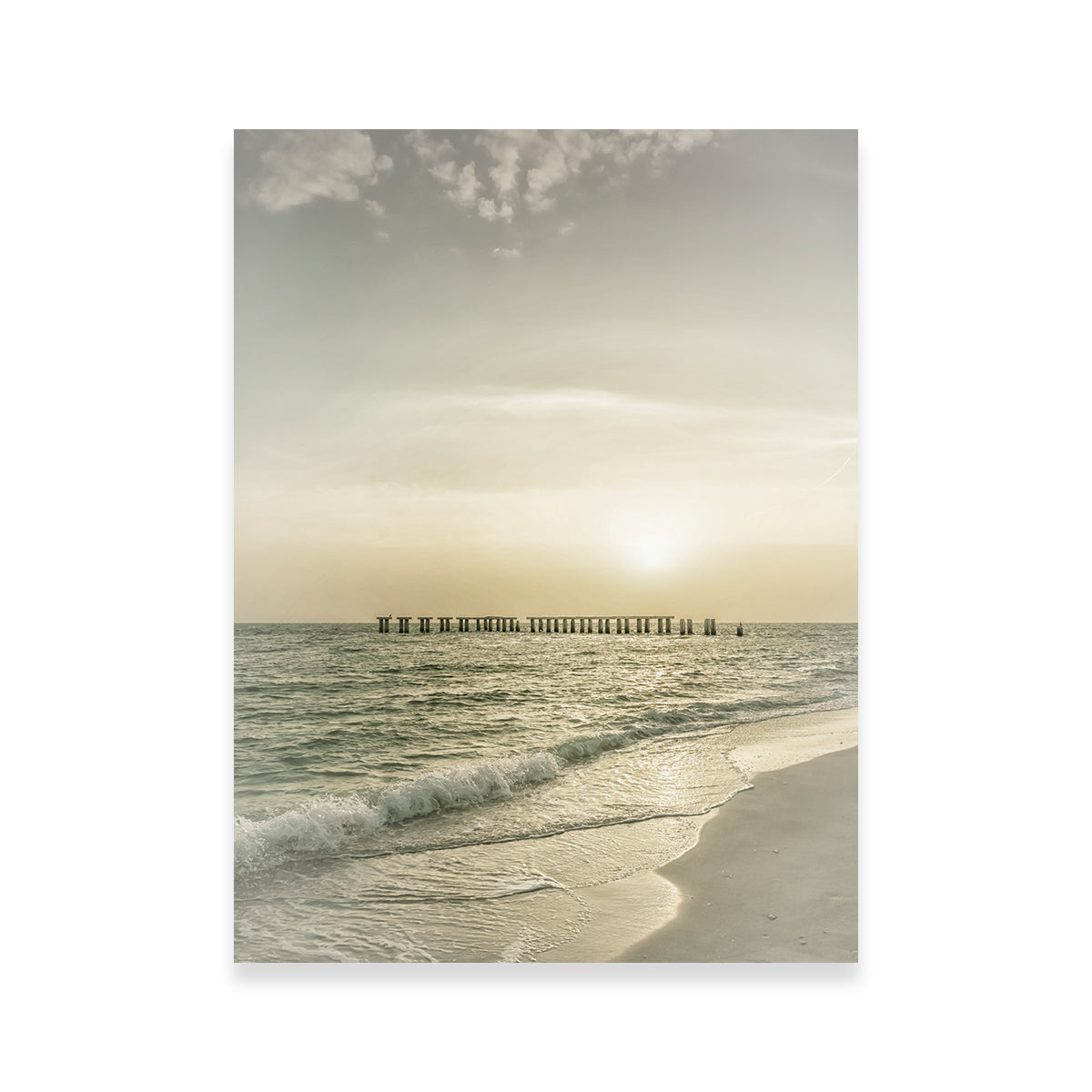 Vintage Gasparilla Island Sunset Wall Art