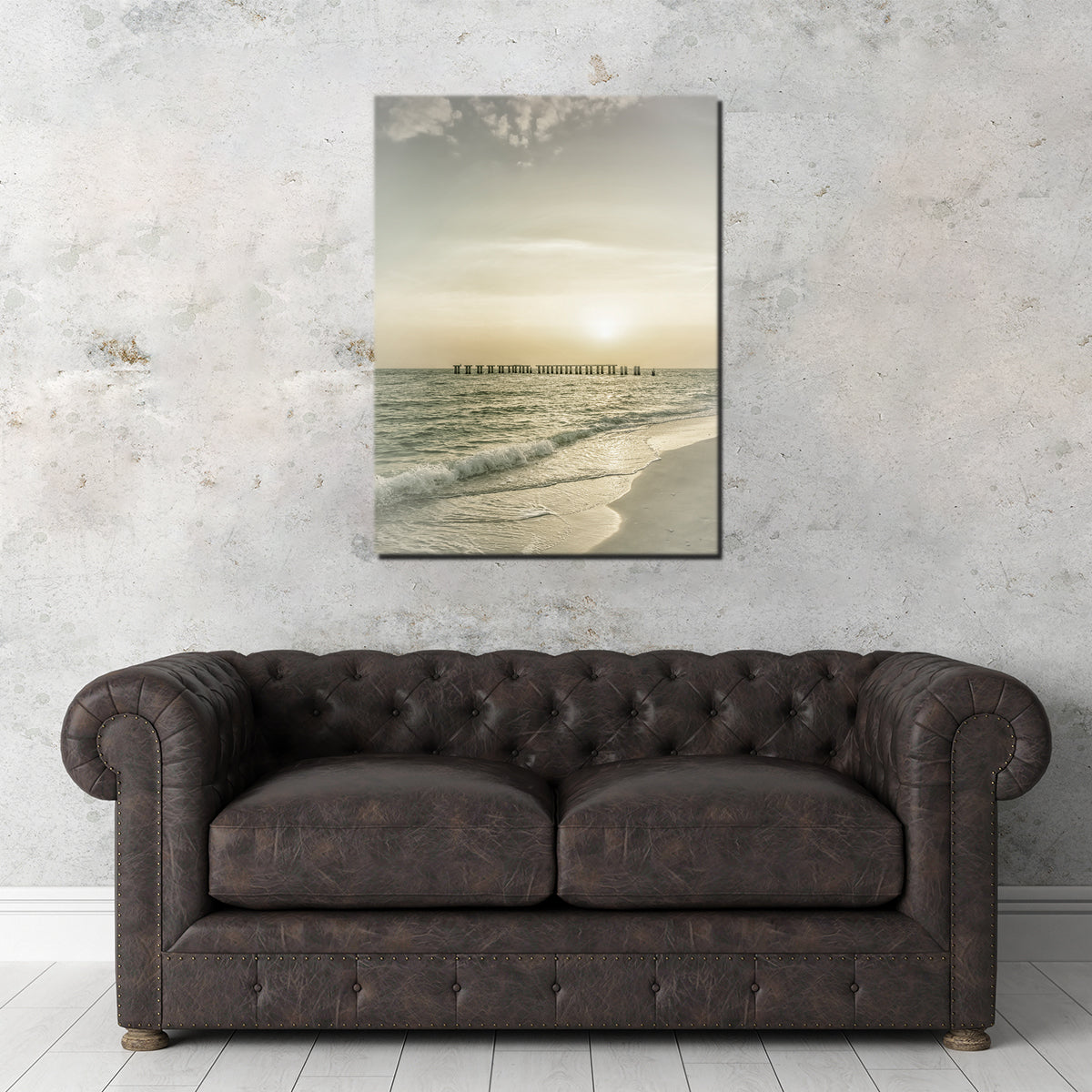 Vintage Gasparilla Island Sunset Wall Art
