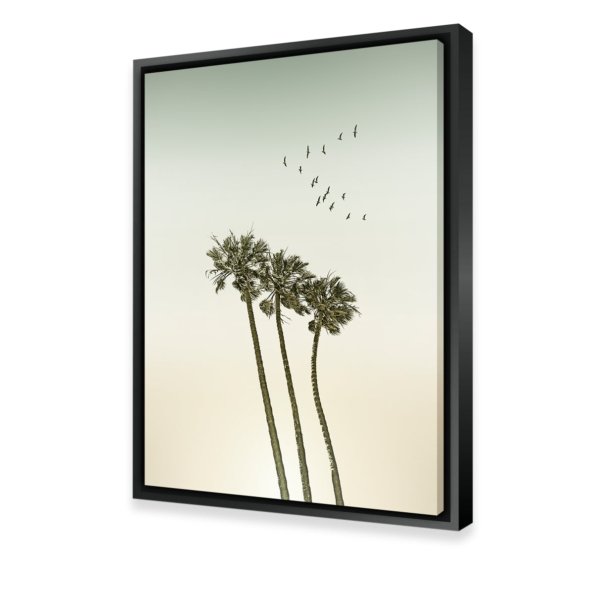 Vintage Palm Trees & Sunset Wall Art