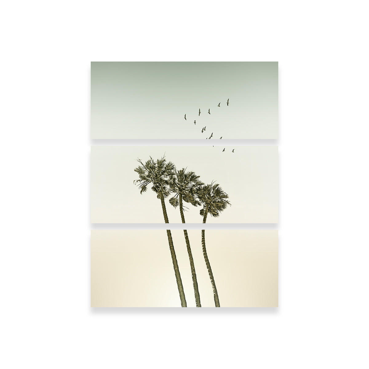 Vintage Palm Trees & Sunset Wall Art