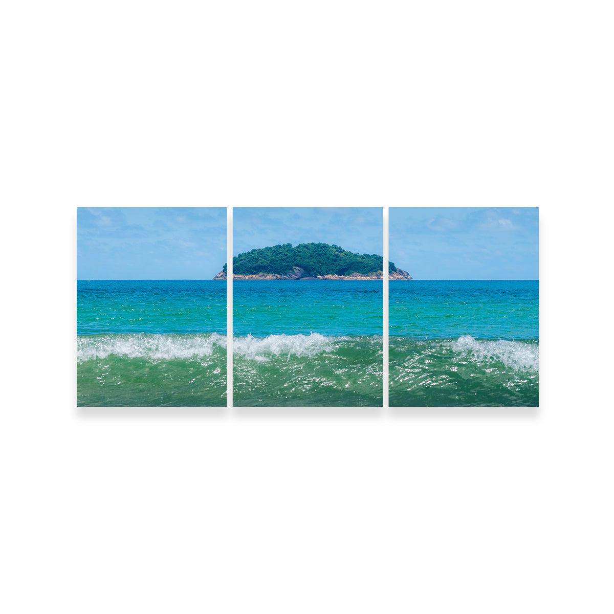 Wave and Island Wall Art