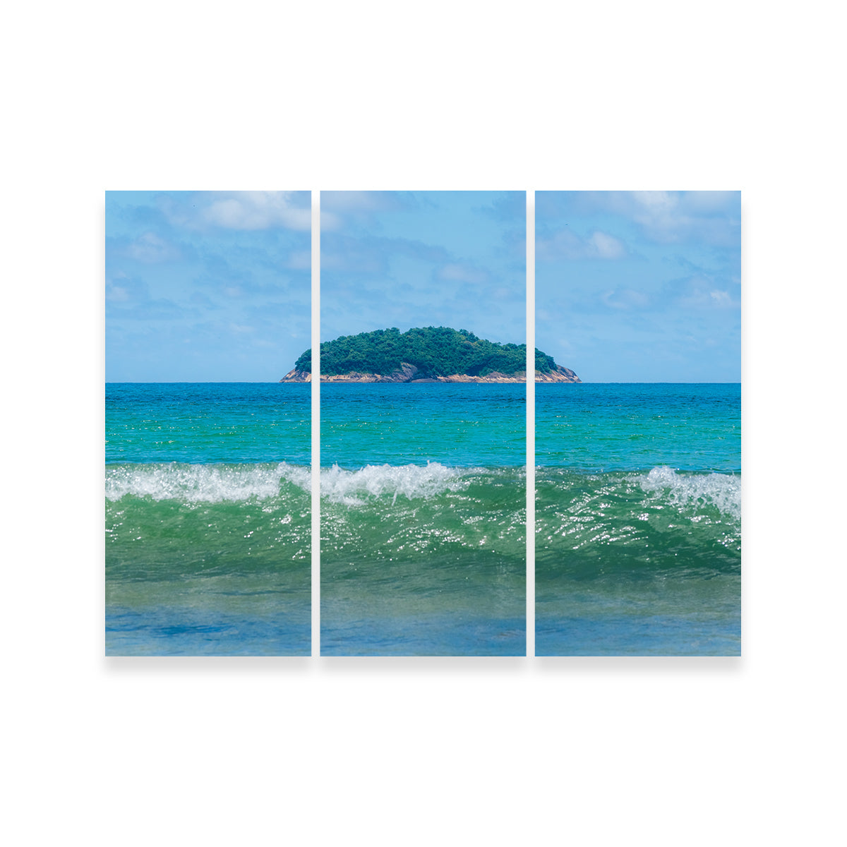Wave and Island Wall Art