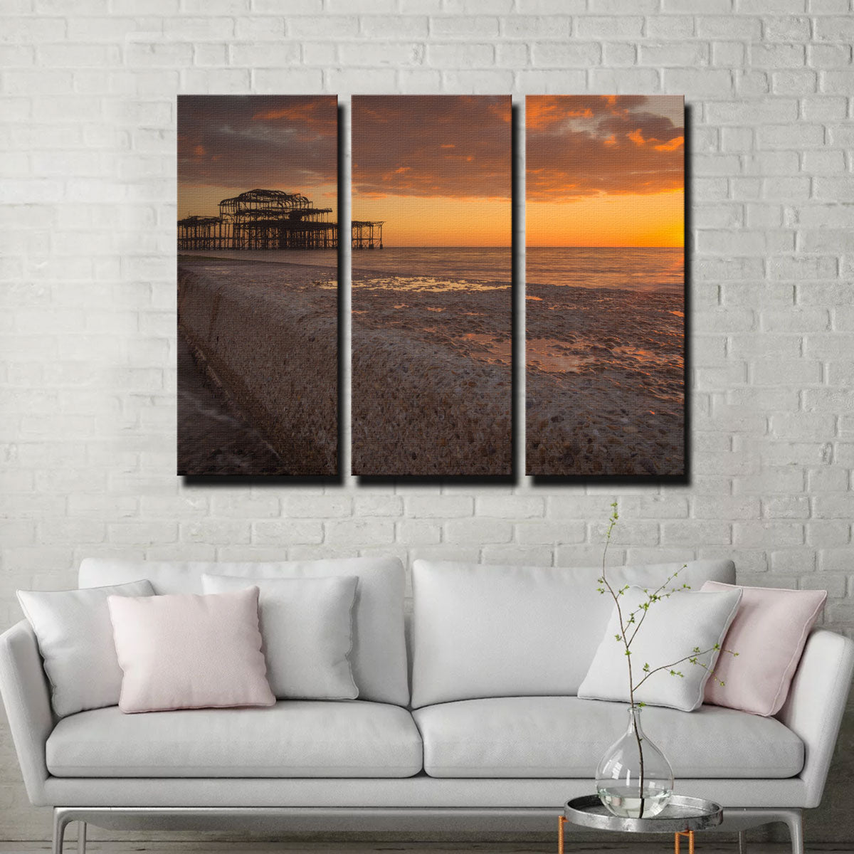 Sunset at West Pier Wall Art