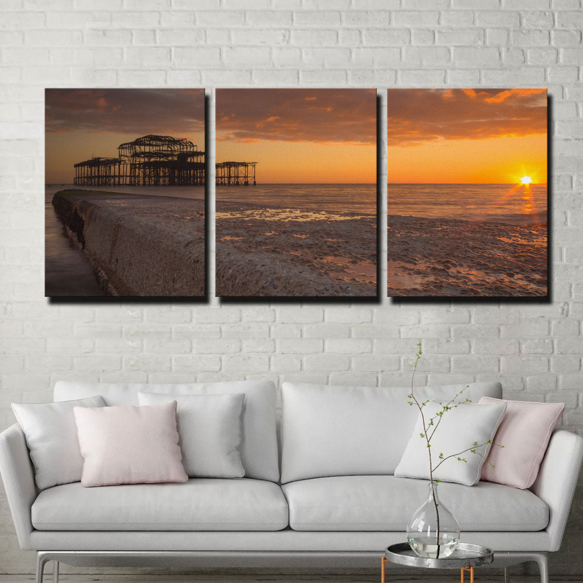 Sunset at West Pier Wall Art