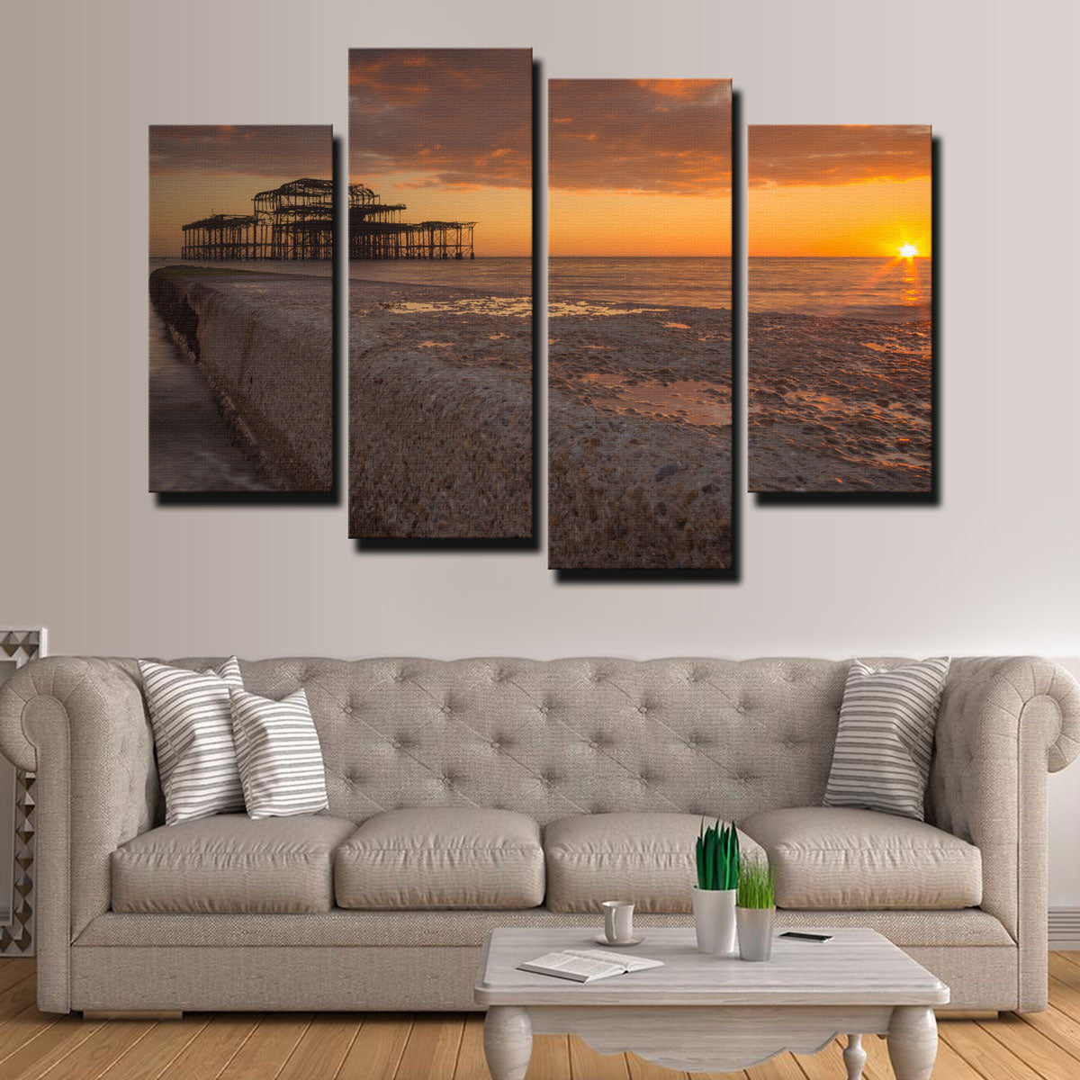 Sunset at West Pier Wall Art
