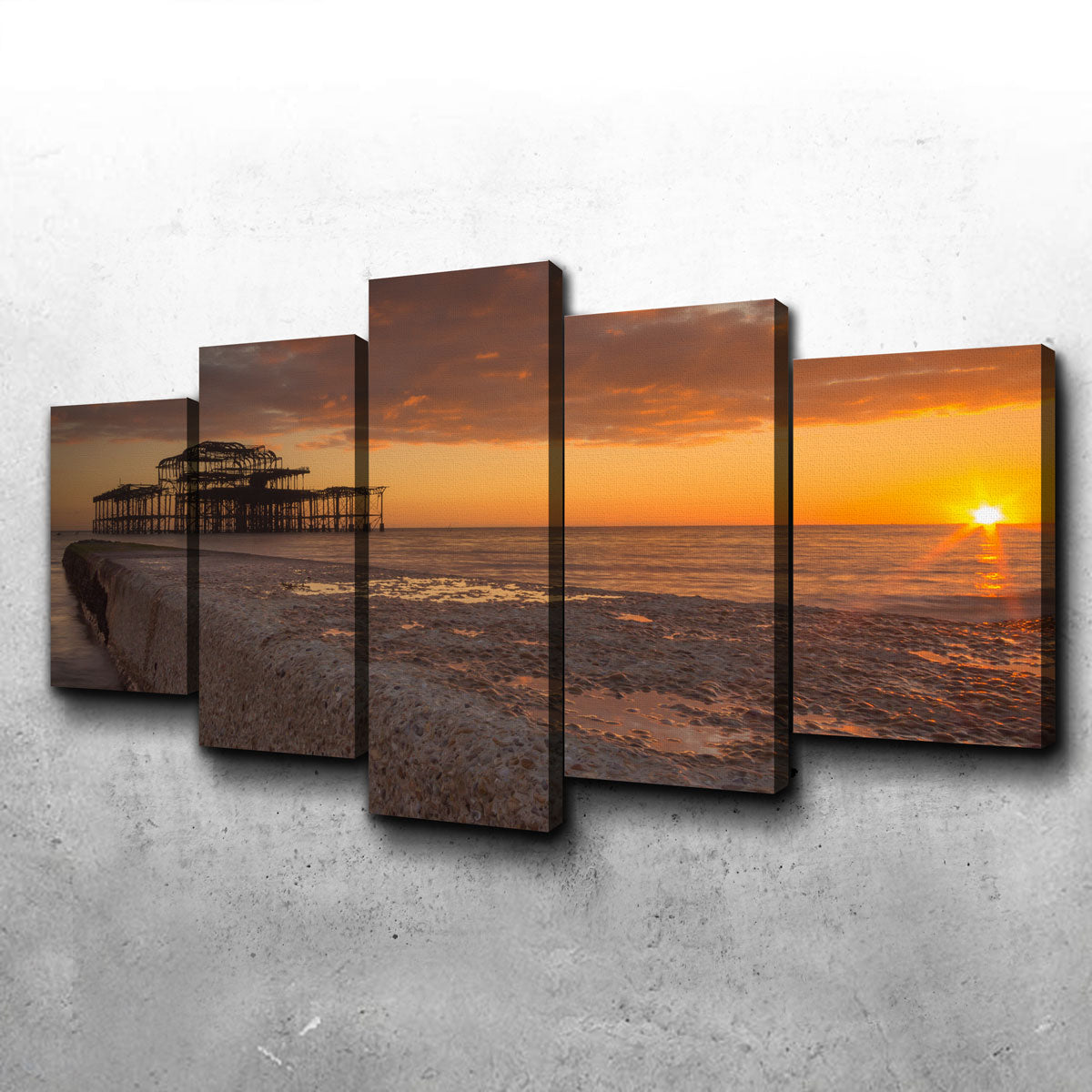 Sunset at West Pier Wall Art