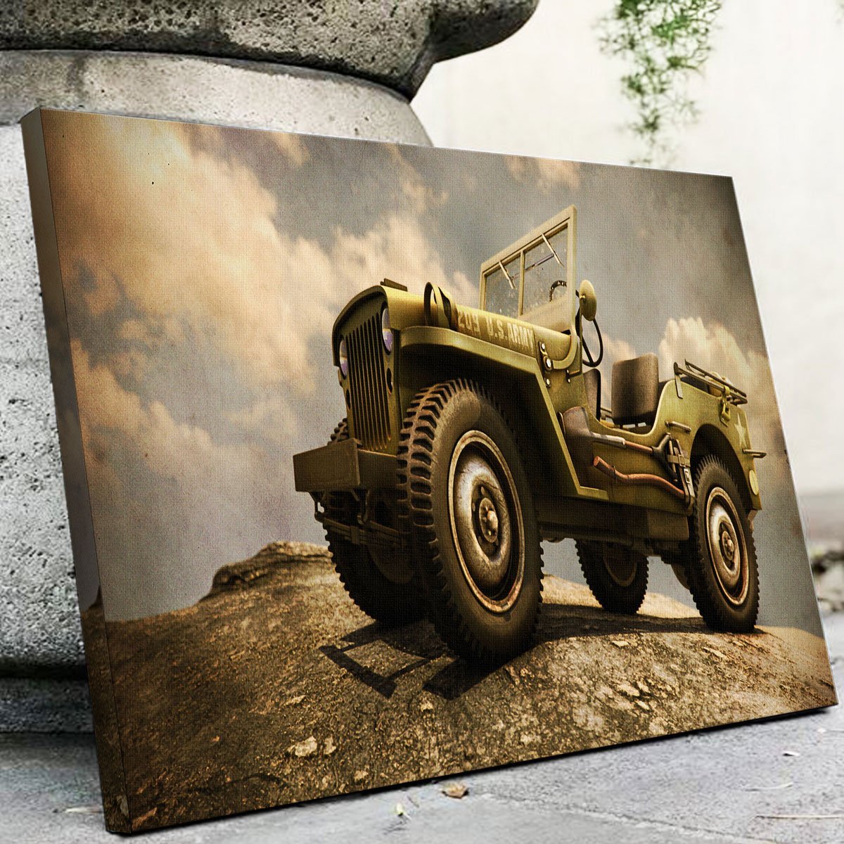 Willys Military Jeep Wall Art