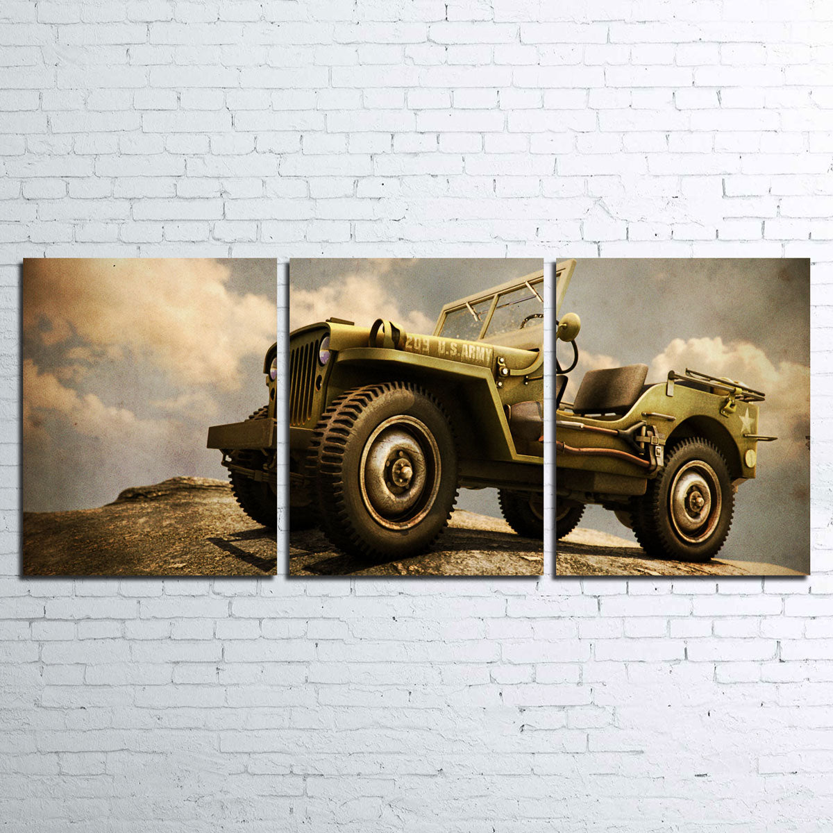 Willys Military Jeep Wall Art