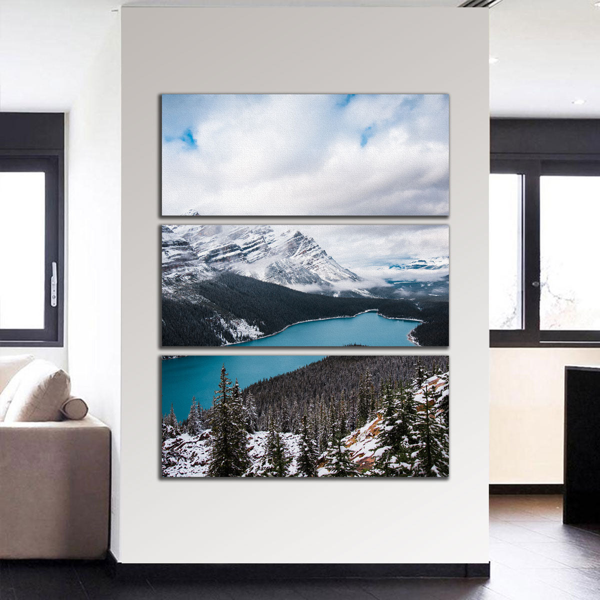 Wintry Peyto Lake