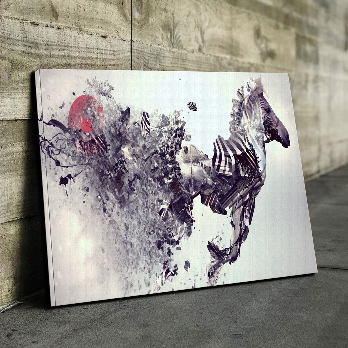 Zebra Abstract Canvas Set