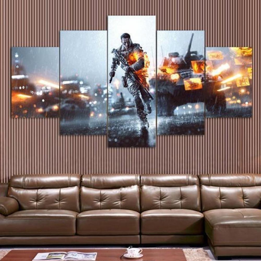 Limited Edition Battlefield 5 Piece Canvas Wall Art