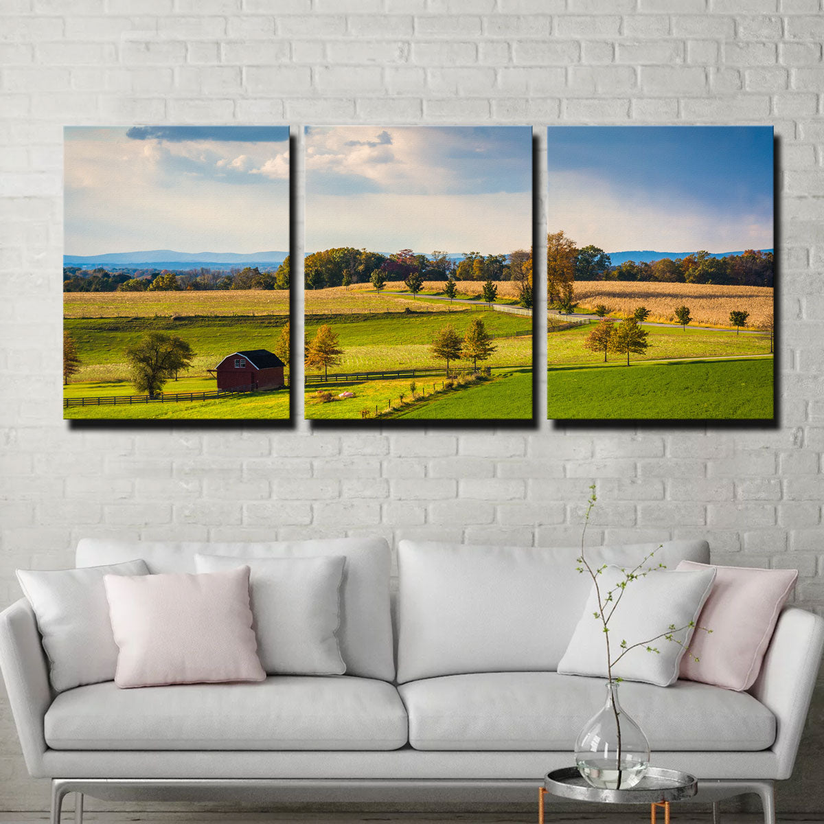 Fields and Hills in York County Wall Art