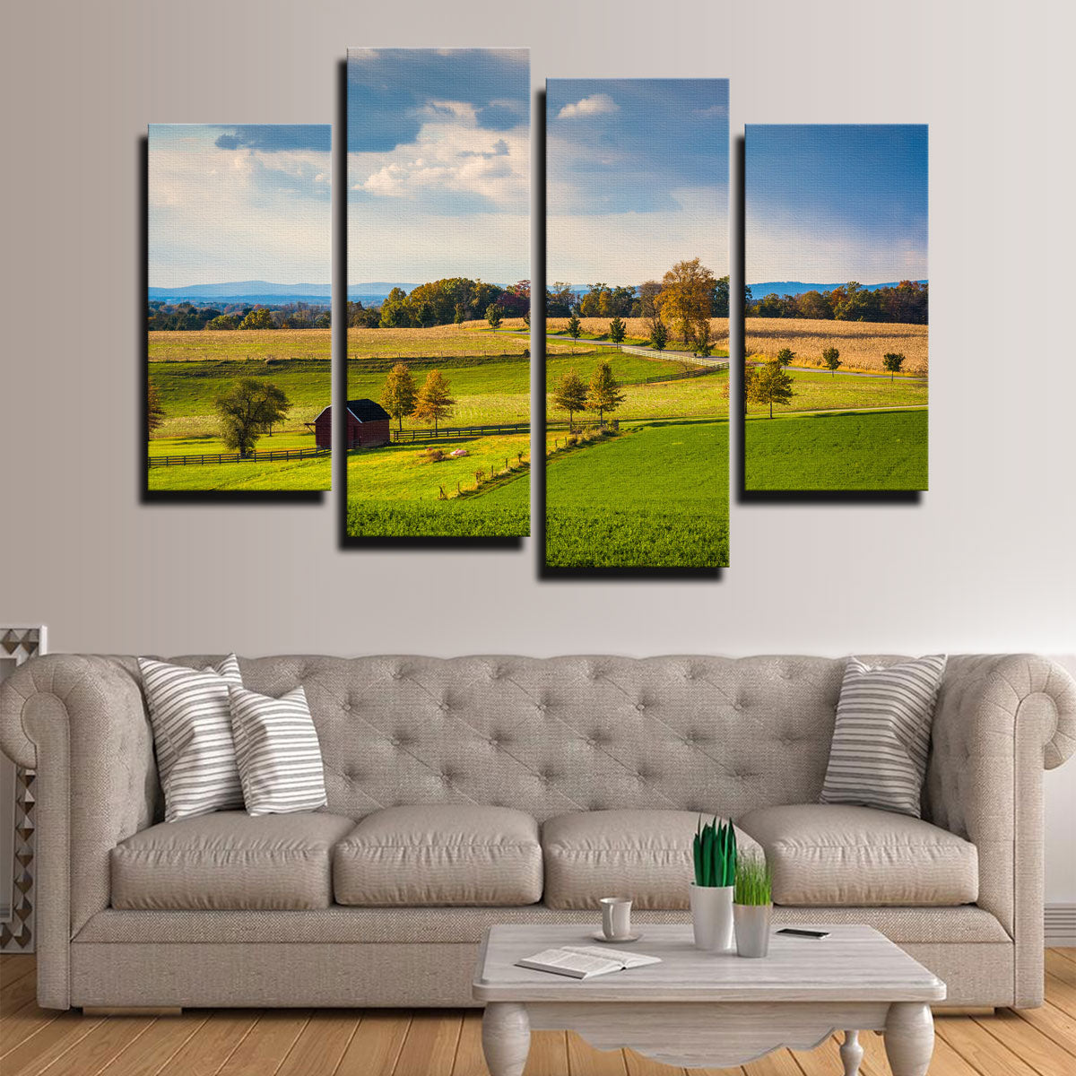 Fields and Hills in York County Wall Art