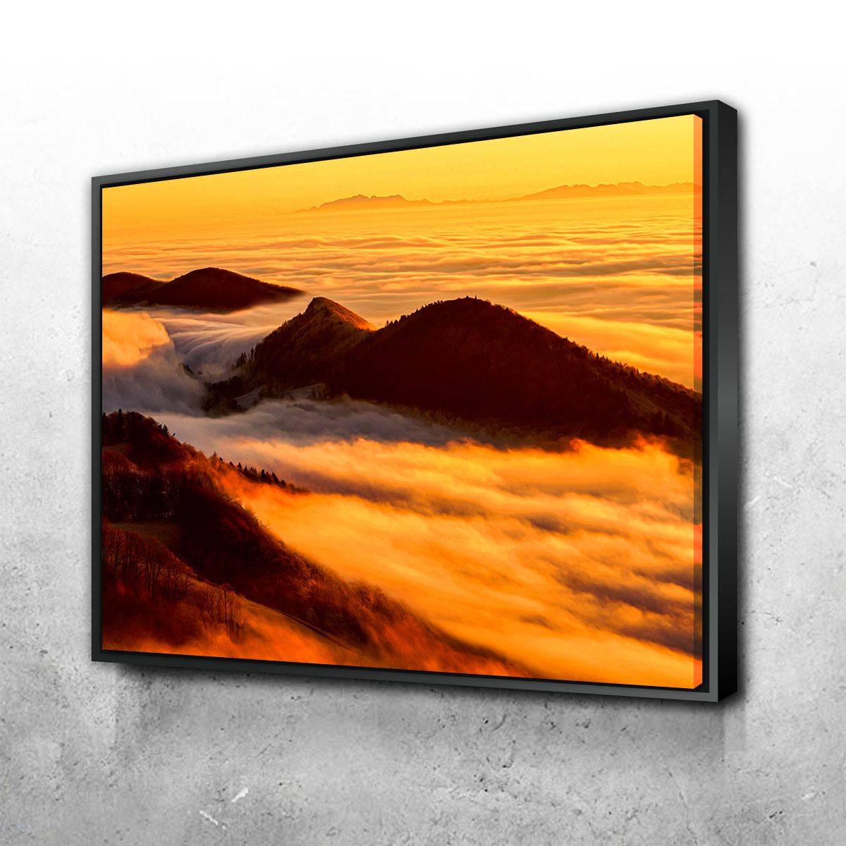Foggy Sunset Wall Art