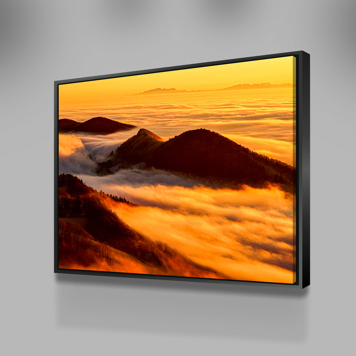 Foggy Sunset Wall Art