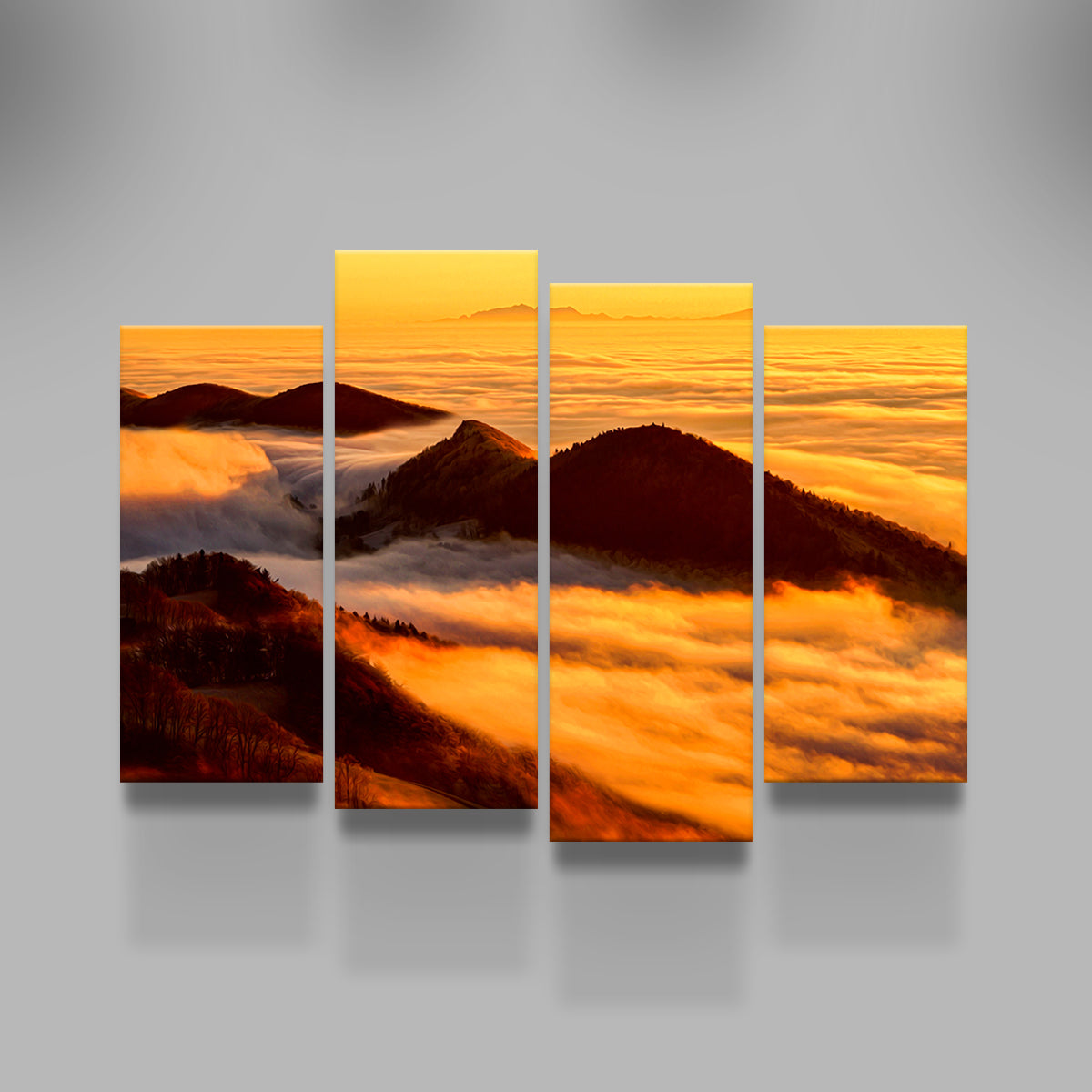 Foggy Sunset Wall Art