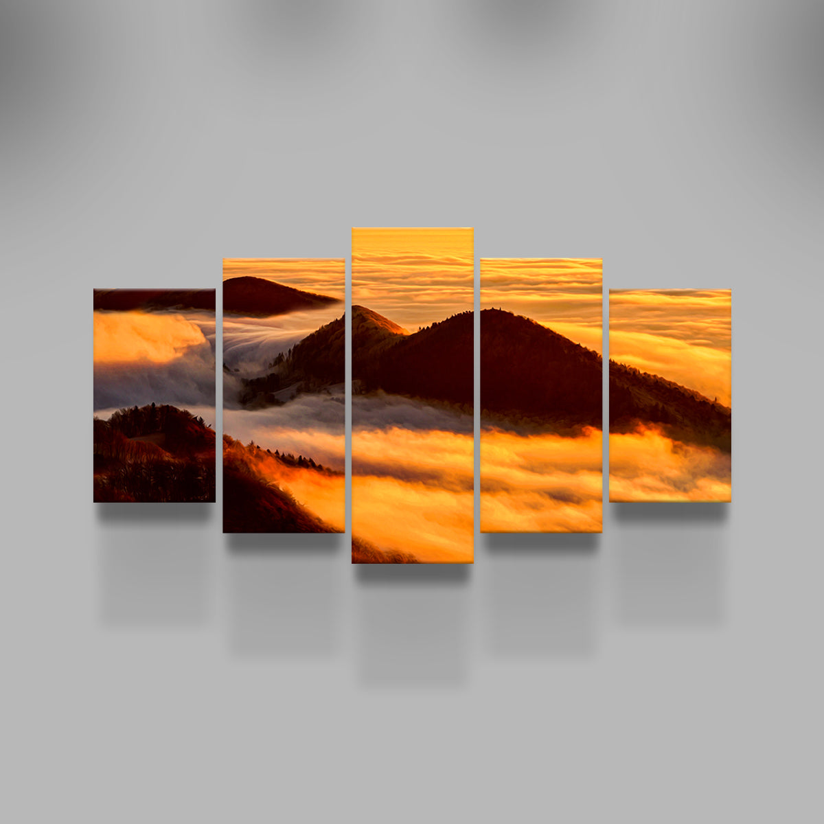 Foggy Sunset Wall Art