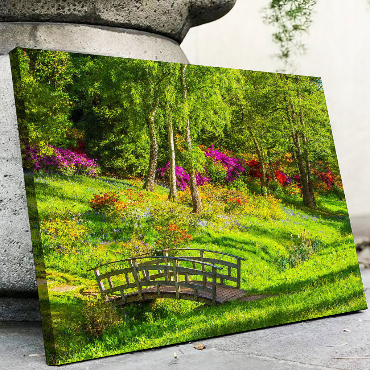 Garden Footpath Bridge Wall Art