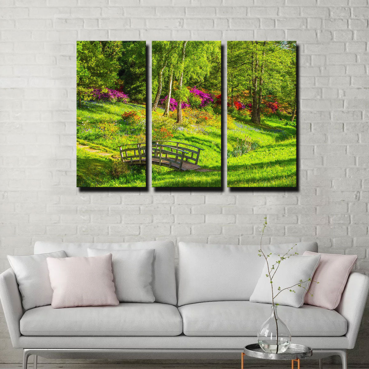 Garden Footpath Bridge Wall Art