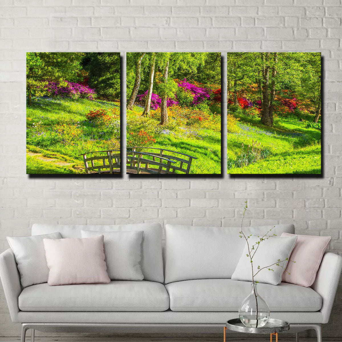 Garden Footpath Bridge Wall Art