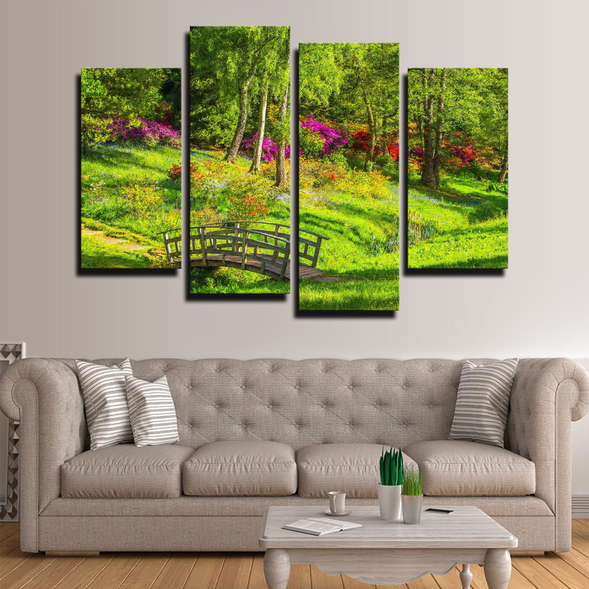 Garden Footpath Bridge Wall Art