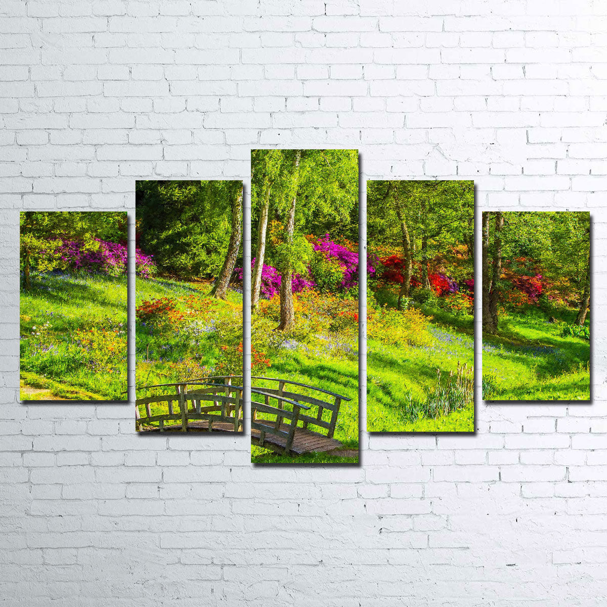 Garden Footpath Bridge Wall Art