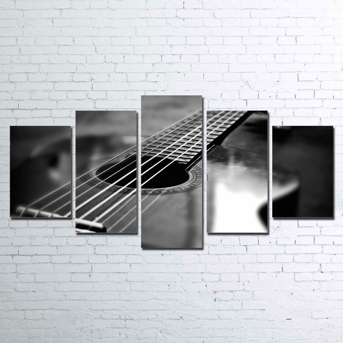 Lone Guitar 5 Piece Wall Art