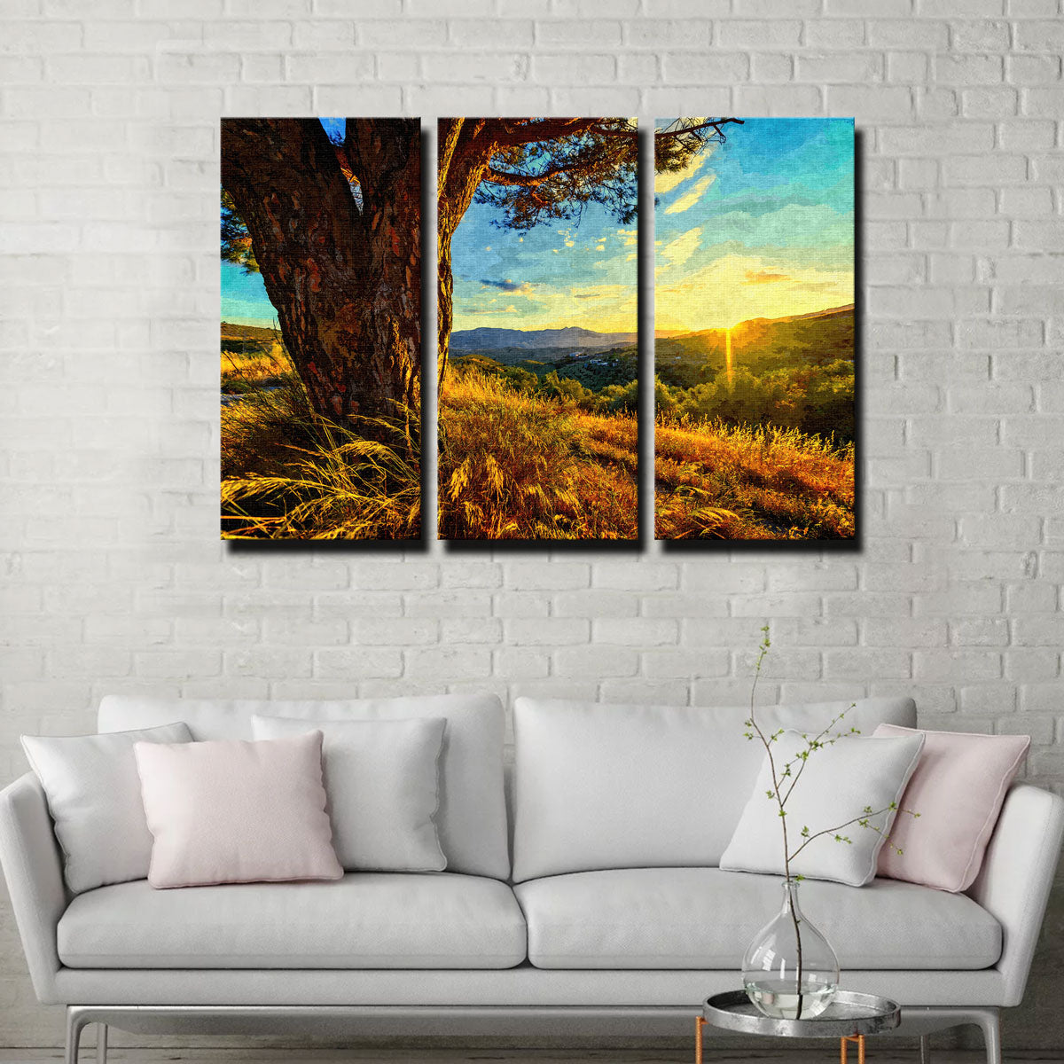 Gnarled Tree At Sunset- Wall Art
