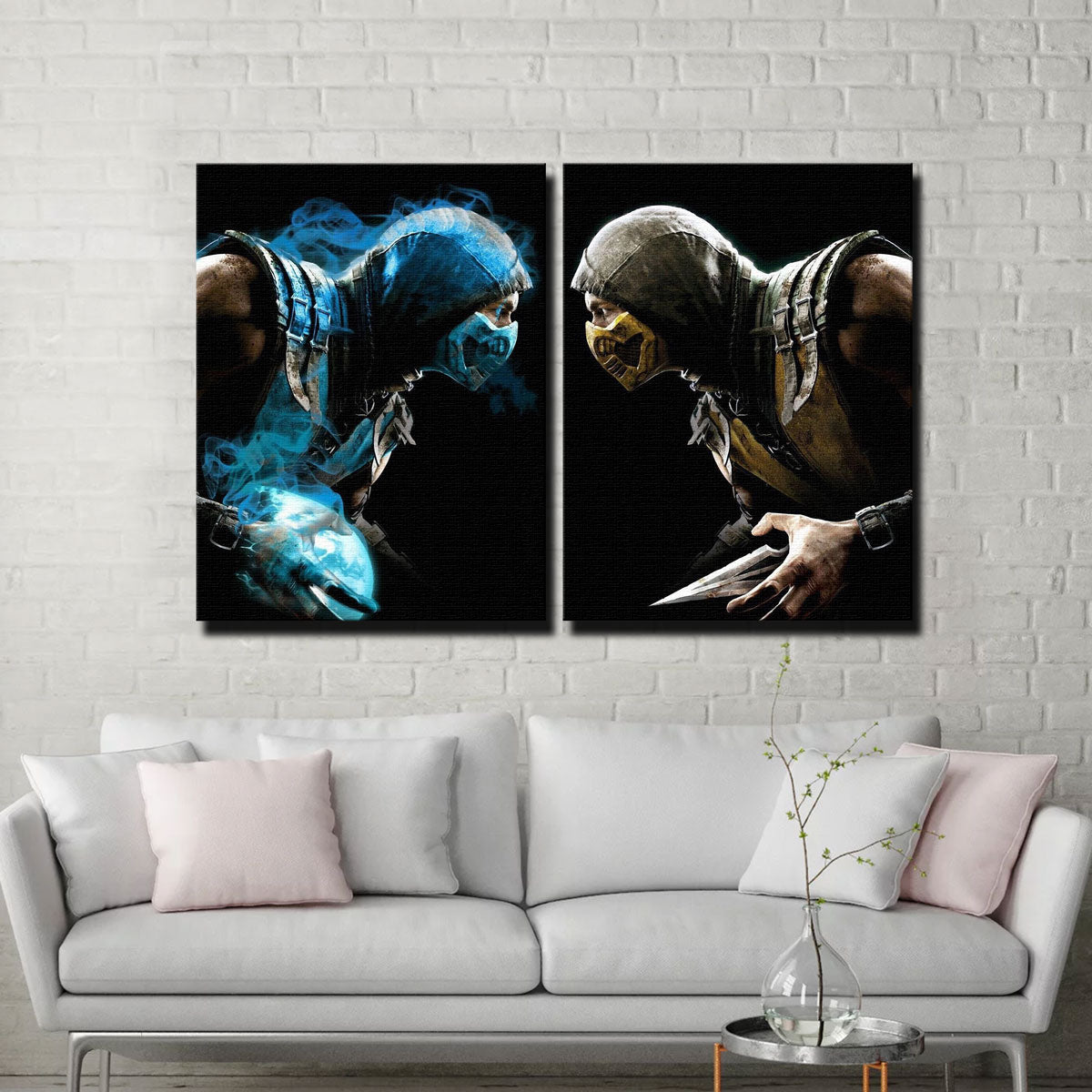 Mortal Kombat 2 Piece Canvas Wall Art