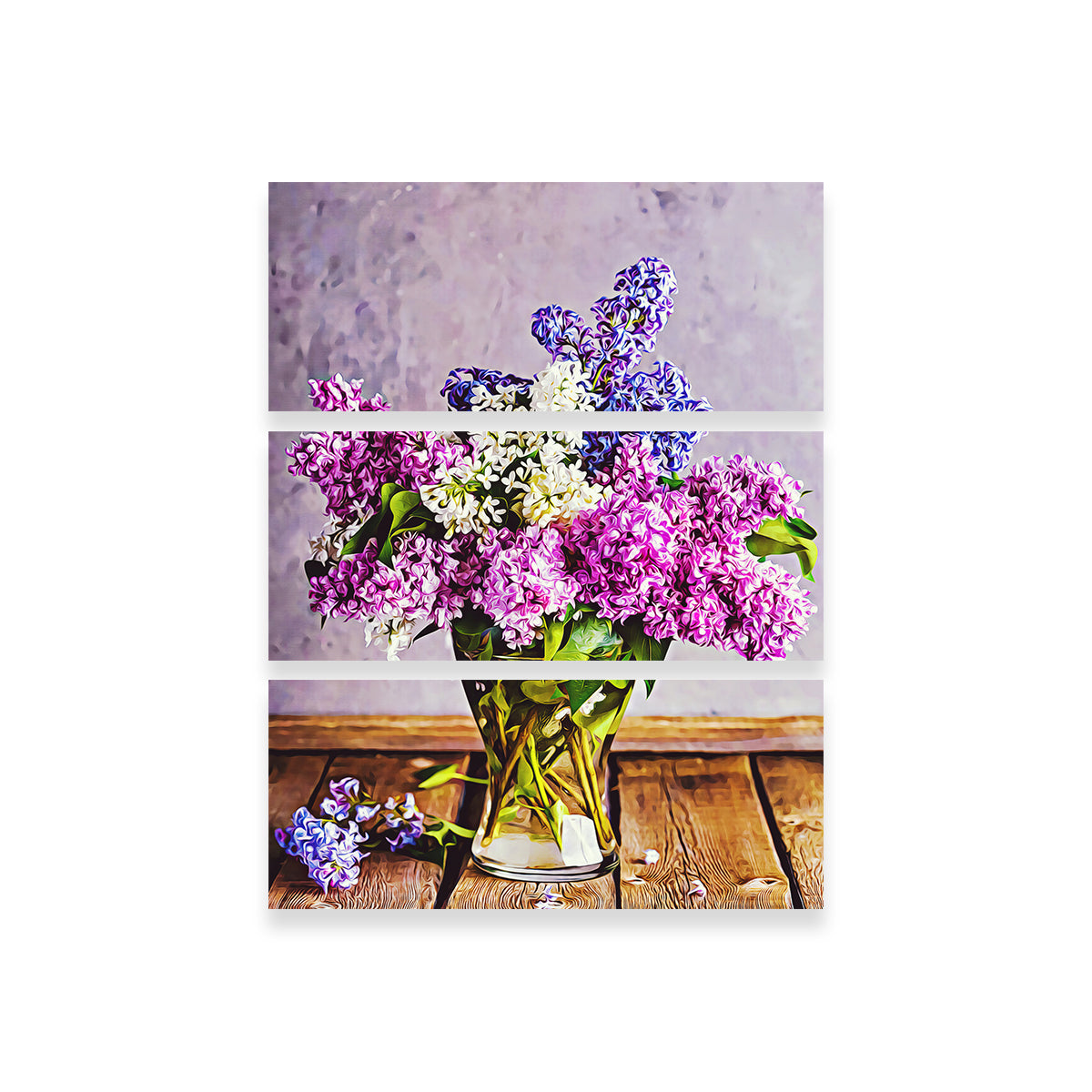 Lilacs in Glass Vase Wall Art