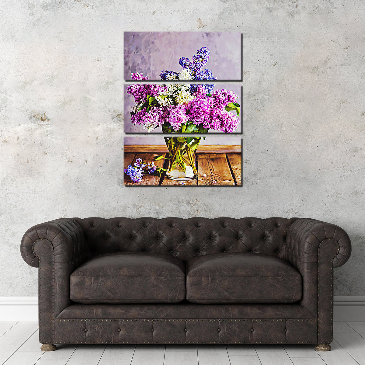 Lilacs in Glass Vase Wall Art